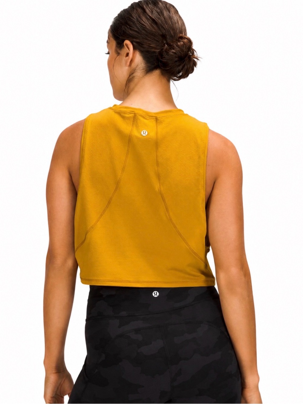 Lululemon- Muscle Love Crop Tank Top in Gold Spice- size 12
